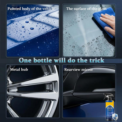 Glass Guard, Glass Oil Film Remover for Car, Grease Film Remover Paste,Roll-On Glass Compound with Cleaning Board, Removes Oil Film & Smudges, Improve Windshield Clarity for Safe Driving (100ml+Brush)