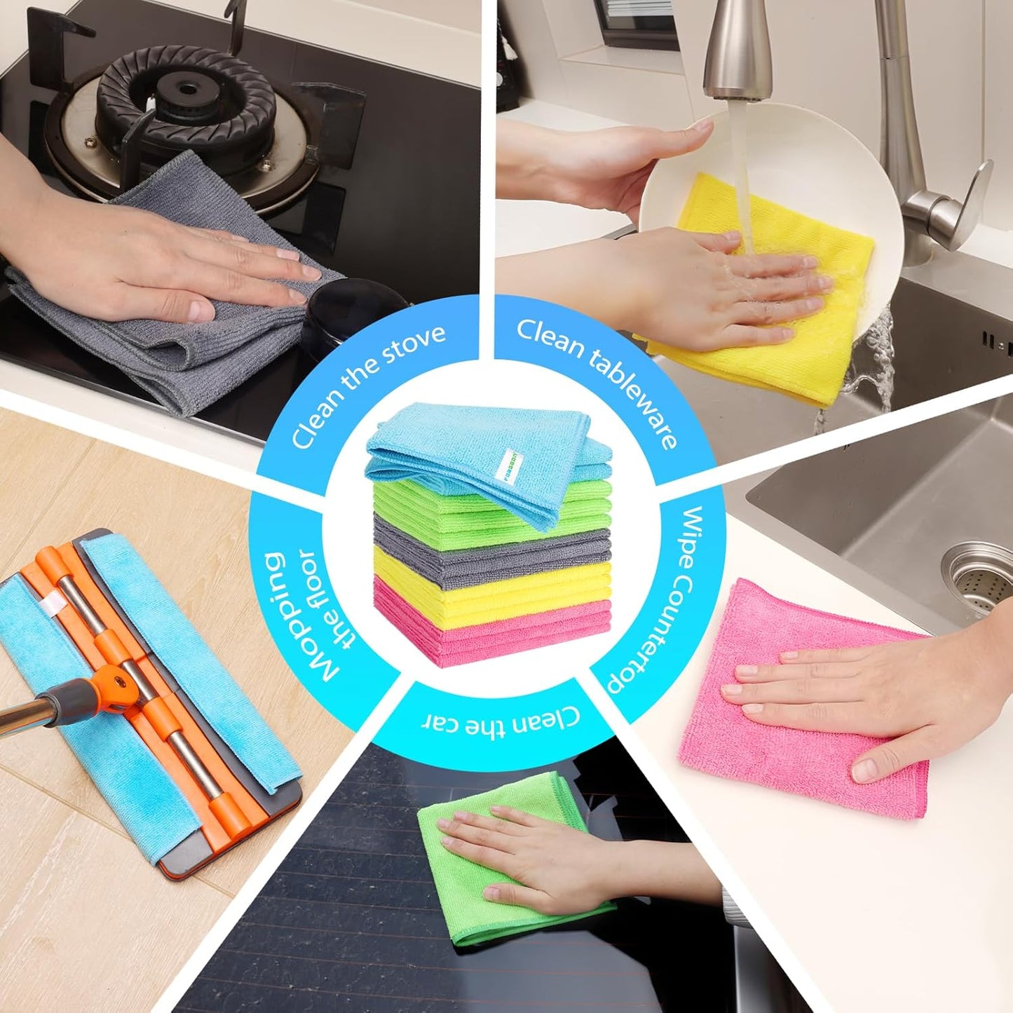 Forggon12 Pcs New Upgrade 3-Layer Metal Dish Cloth, No Scratches and No Odor, Multipurpose Wire Dishwashing Rag for Wet and Dry, Kitchen Cleaning DishRags,Sinks,Dishes,Stove Top, Dimensions(7.08X8.86)