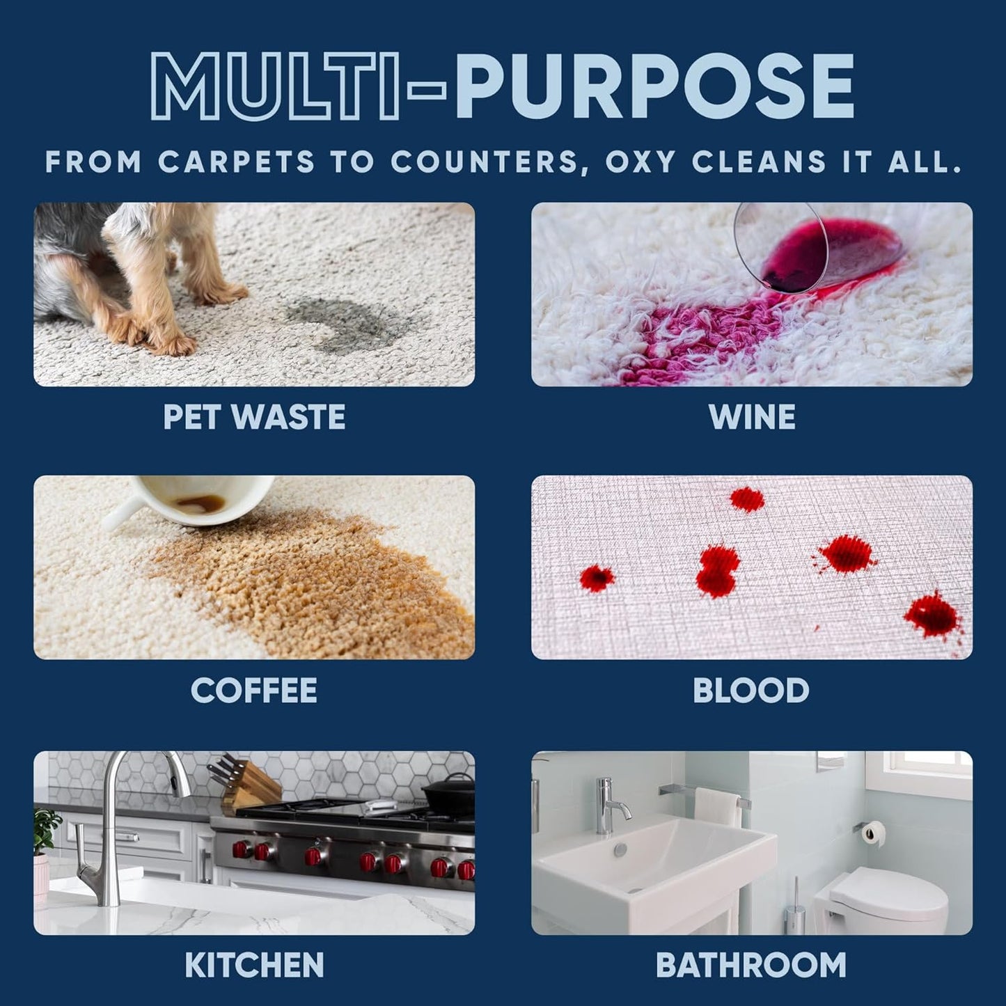 Oxy Pet Carpet Cleaner Spray | Pet Stain Remover for Pet Urine, Cat Pee, Dog Poop | Deep Spot Treating Action on Carpeting, Upholstery, Laundry, Pet Beds & More (32 Fl Oz)
