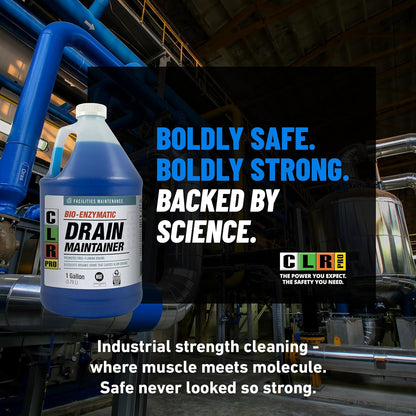 CLR PRO Commercial Drain Line and Grease Trap Treatment, Preventative Maintenance Microbial Formula, 1 Gallon Bottle