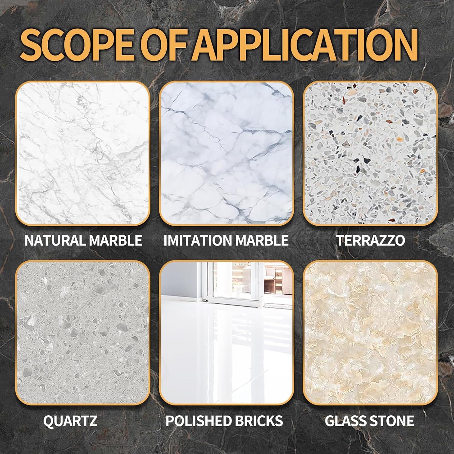 Marble Polishing Powder – for Granite, Marble & Stone Surfaces，Helps Restore Shine and Improve Surface Gloss – For Countertops, Floors & Walls – 2.2 LB(1 Piece)