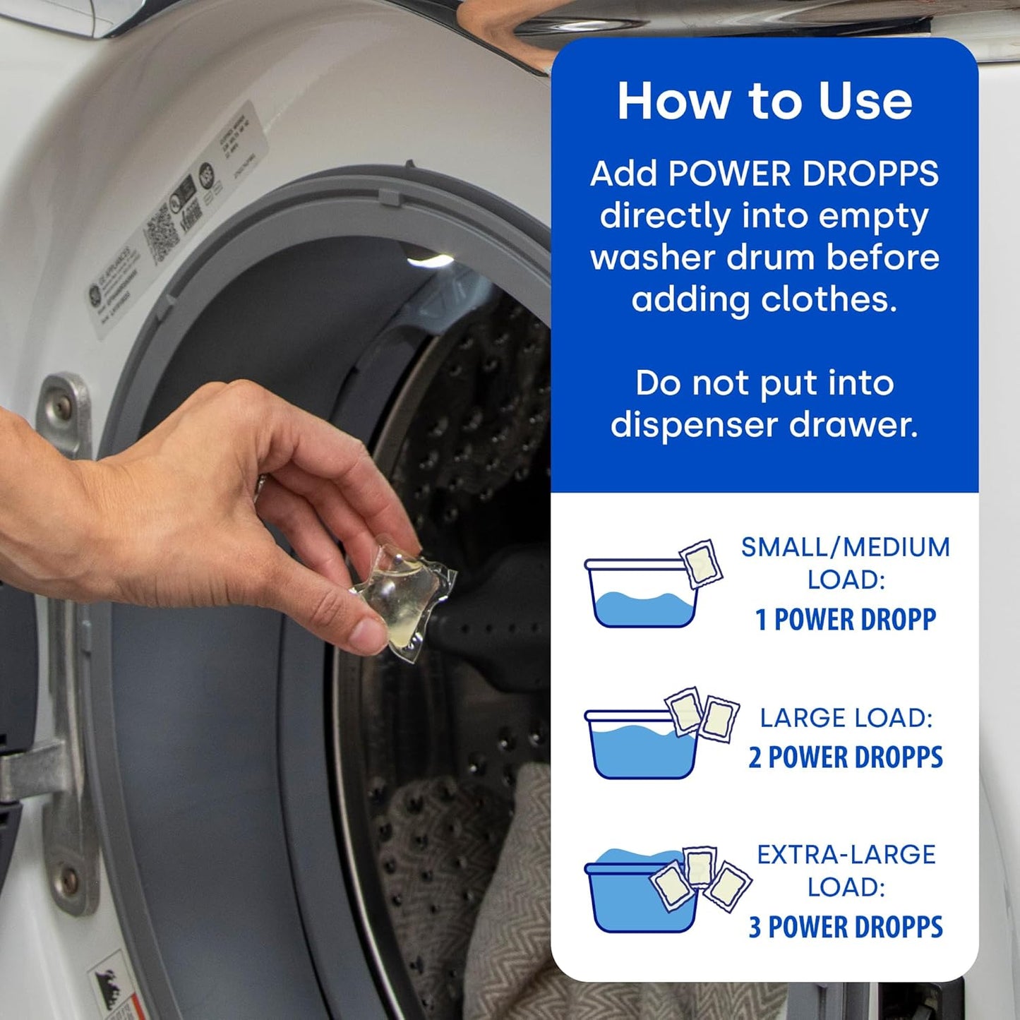 Dropps Sensitive Skin Laundry Detergent Pods, Unscented (36 Ct) - Hypoallergenic & Dermatologist Tested | Free & Clear | Laundry Pods for Sensitive Skin | Clean Ingredients | Plastic Free Packaging