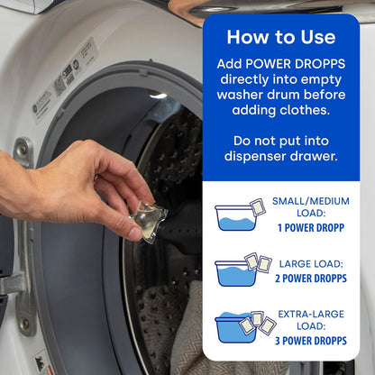 Dropps Sensitive Skin Laundry Detergent Pods, Unscented (36 Ct) - Hypoallergenic & Dermatologist Tested | Free & Clear | Laundry Pods for Sensitive Skin | Clean Ingredients | Plastic Free Packaging