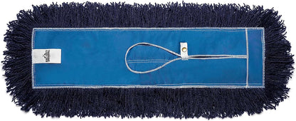 Nine Forty 36-Inch Premium Nylon Dust Mop Replacement Head - Heavy Duty Mop Head Refill for Industrial, Commercial, and Residential Cleaning - Dry Floor Duster for Hardwood Surfaces - Blue (1-Pack)
