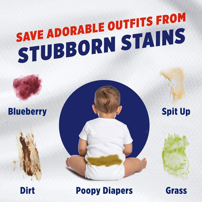 OxiClean Max Force Laundry Stain Remover Spray, Newborn & Baby Essentials, Stain Treater, 12 fl oz, 3-Pack