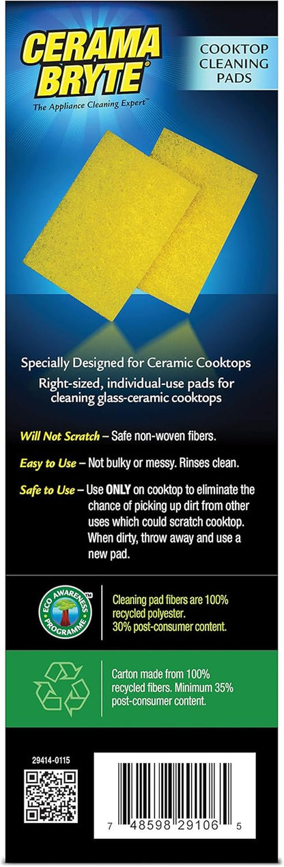 Cerama Bryte Cooktop Cleaning Pads, 10-Count 2 Pack