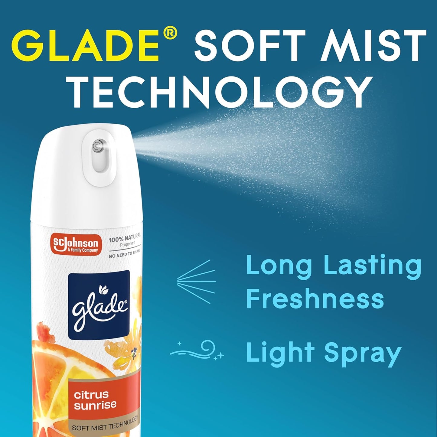 Glade Air Freshener Room Spray, Clean Linen Scent, Odor Fighting to Deliver Long Lasting Freshness, 7.3 Oz, 6 Count