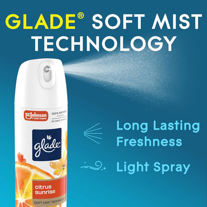 Glade Air Freshener Room Spray, Clean Linen Scent, Odor Fighting to Deliver Long Lasting Freshness, 7.3 Oz, 6 Count