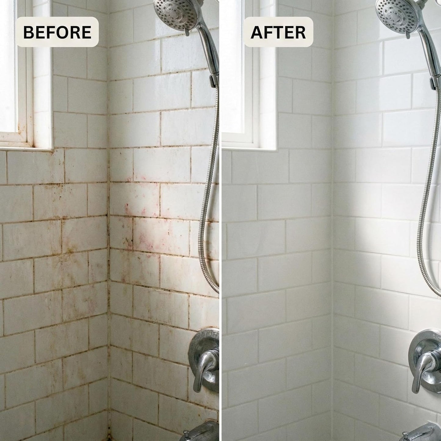 Natural Armor Tub & Tile Cleaner Spray - Daily No-Rinse Bathroom Cleaner w/Peppermint Scent for Shower Glass, Tile, Grout & Tubs - Plant-Based Formula Safe for People & Pets (32 fl oz Quart)