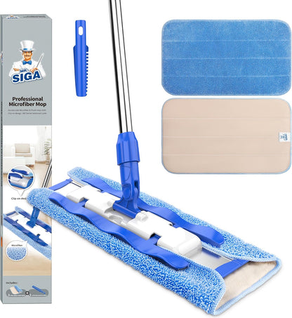 MR.SIGA Professional Microfiber Mop Refills, Pack of 3, Size: 42cm X 23cm