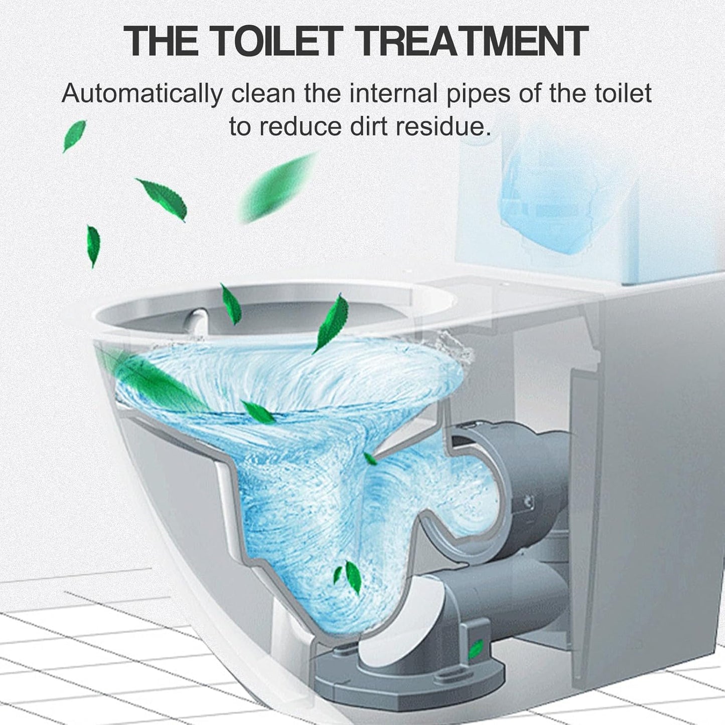 Automatic Toilet Bowl Cleaner, No-Scrub Maintenance, Long-Lasting Freshness, Reduces Hard-Water Stains & Odor, Easy Drop-In for Tank, Non-Staining Formula, Safe on Porcelain (1Pcs)