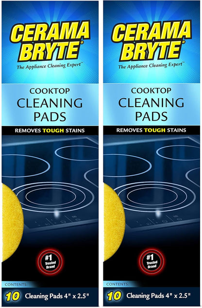 Cerama Bryte Cooktop Cleaning Pads, 10-Count 2 Pack
