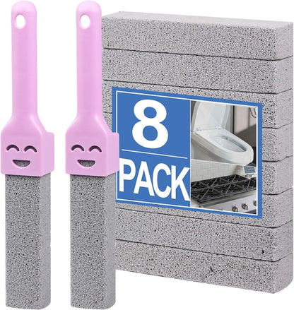Herda 10 Pack Pumice Stone for Toilet Bowl Cleaning, Powerfully Pumice Stick for Cleaning Hard Water Rings, Calcium Buildup, Rust, Pumice Bar for Toilets, Bathtubs, Grills, Swimming Pools, Sinks