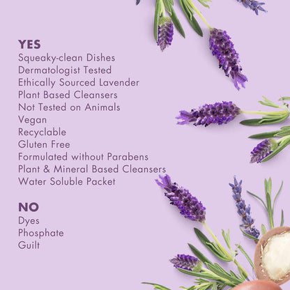 Love Home and Planet Dishwasher Detergent, Gel Lavender & Argan Oil, 56 oz