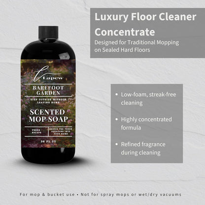 Lapew Baccarat Scented Mop Soap - Luxury Floor Cleaner Concentrate for Mopping Tile, Laminate, Vinyl & Hardwood | Streak-Free, Low-Foam | 36 oz - Colors B