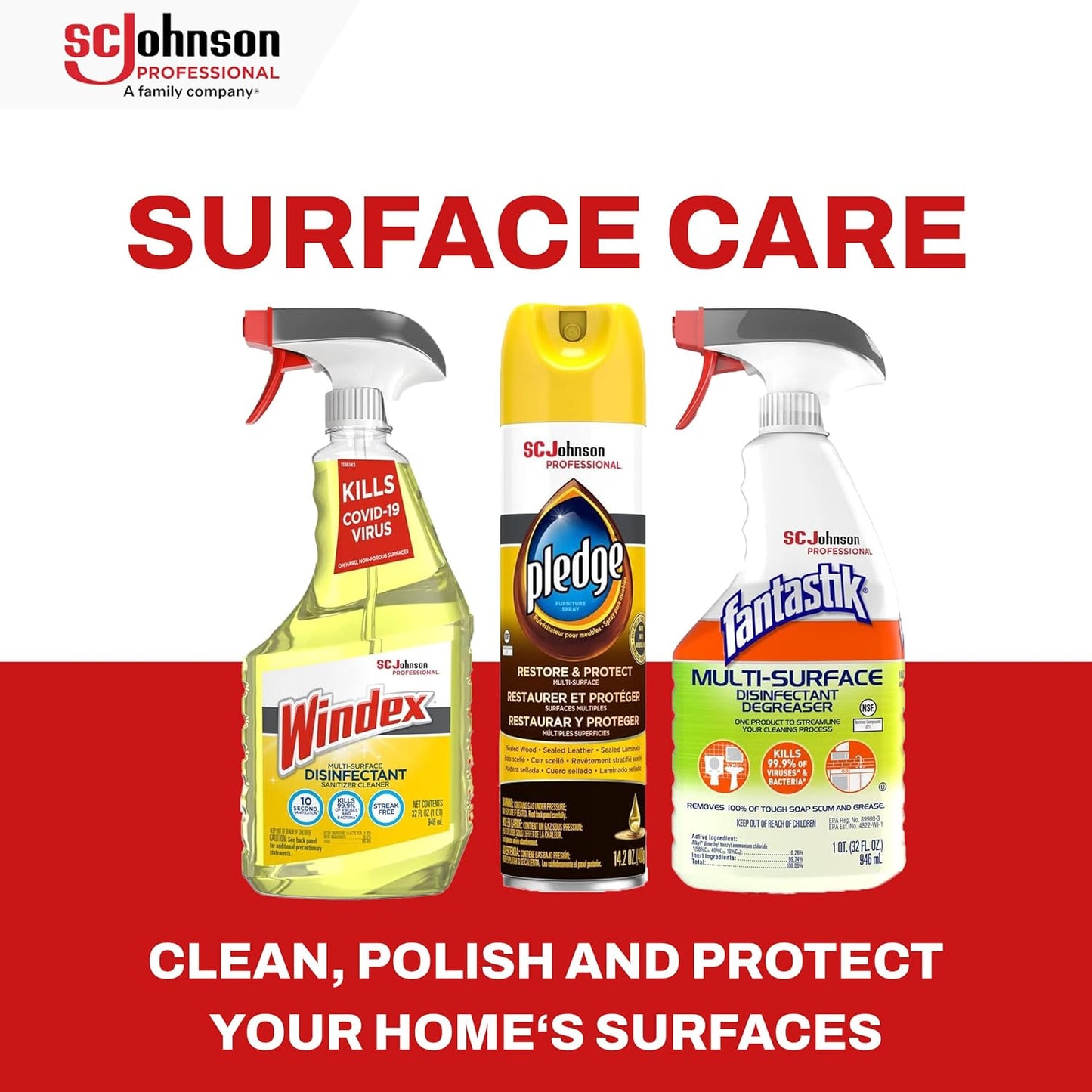 SC Johnson Professional, Pledge Revive It, Moisturizes and Revitalizes Surfaces, Aerosol, 14.2 Oz (Pack Of 6)