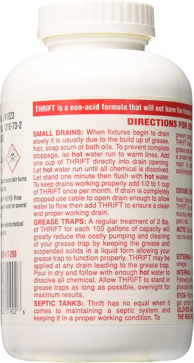 Thrift Marketing GIDDS-TY-0400879 Drain Cleaner 2 lb , White