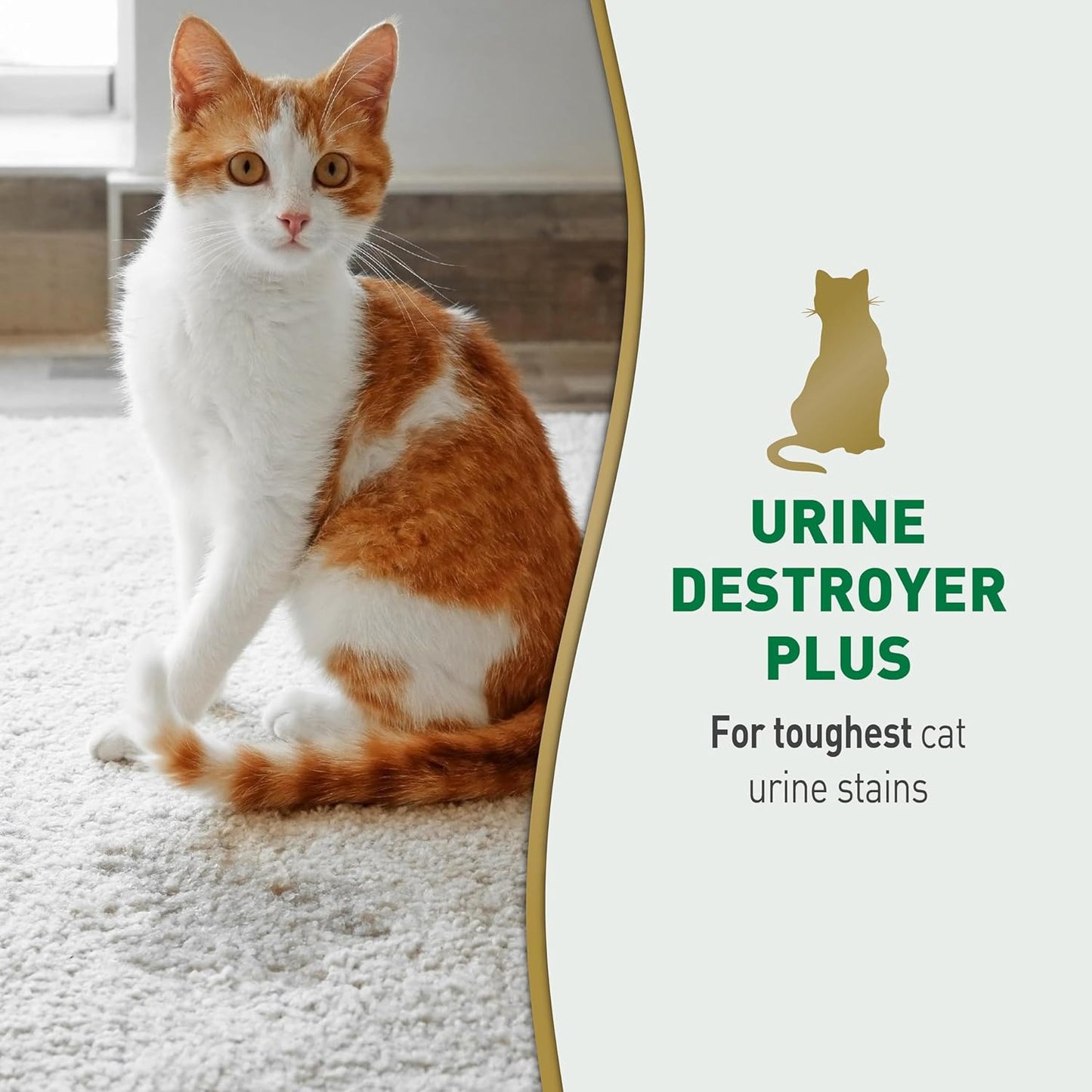Nature's Miracle Urine Destroyer Plus for Dogs, Enzymatic Formula for Severe Dog Urine Stains, 32 oz