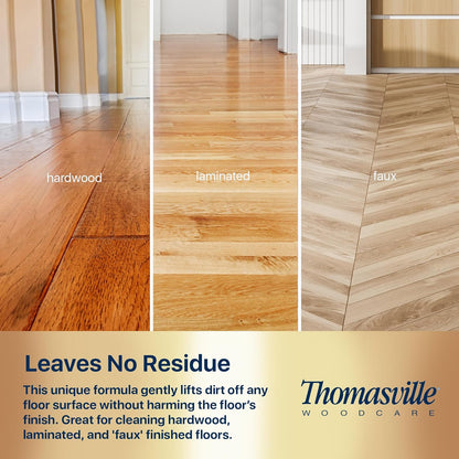 Thomasville WOOD FLOOR CLEANER – Use on Hardwood, Laminated or Faux Finished Floors. Shine Restorer Protector, Surface Cleaner House Cleaning Supplies Home Improvement, Natural Look, Cuts Grease