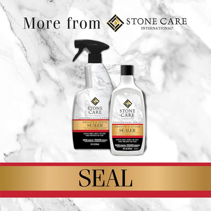 Stone Care International Granite Clean, Shine & Protect - Cleans Polishes & Protects Stone, Granite, Quartz, Marble, Limestone and Travertine Slate Surfaces, White, 24 Fl oz