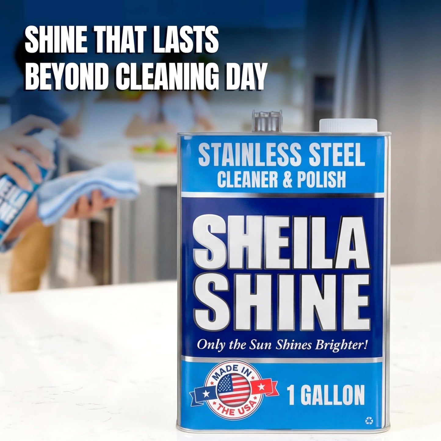 Sheila Shine 12 x 10oz Stainless Steel Cleaner and Polish With Cloth - Cleans, Polishes & Protects Kitchen Appliances, Refrigerators, Sinks, Ovens & Grills - Stainless Steel Fridge Cleaner