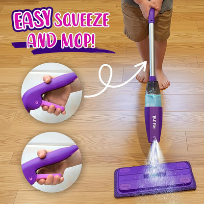 Kids Spray Mop, Toddlers Cleaning Playsets with Real Water Sprayer, Kids Mop Toys, Montessori Cleaning Set, Christmas Birthday Gifts for Boys and Girls Age 3 4 5 6, Purple