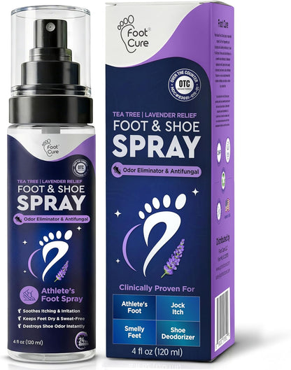 Tea Tree Foot Odor Spray - Mint Blast Shoe Deodorizer for Smelly Feet, Athletes Foot Spray Odor Eliminator No More Smelly Shoes or Stinky Feet | Removes, Controls & Prevents Odors - 120ml Made in USA