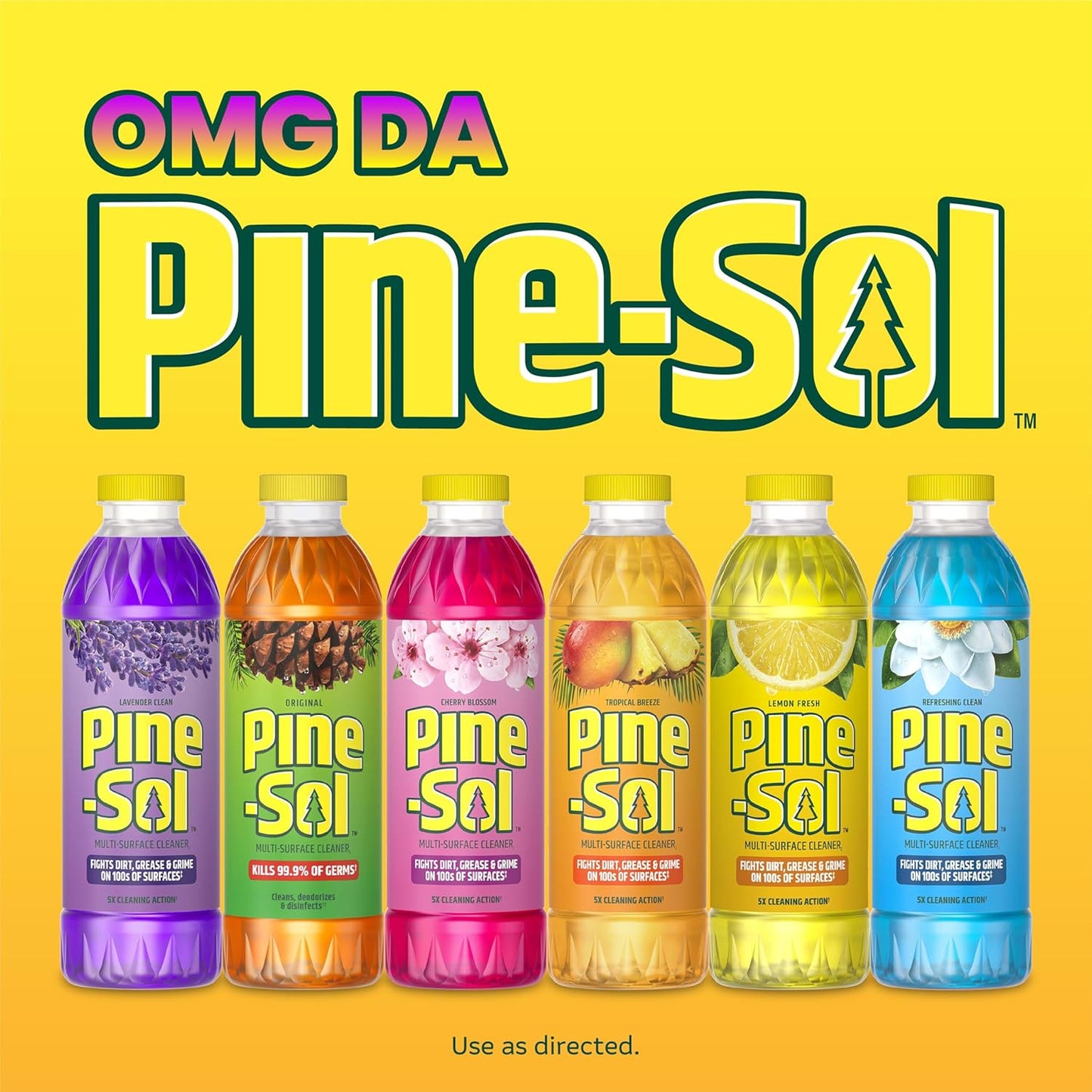 Pine-Sol Multi-Surface Cleaner, Lemon Fresh, 14 Fluid Ounces (Pack May vary)