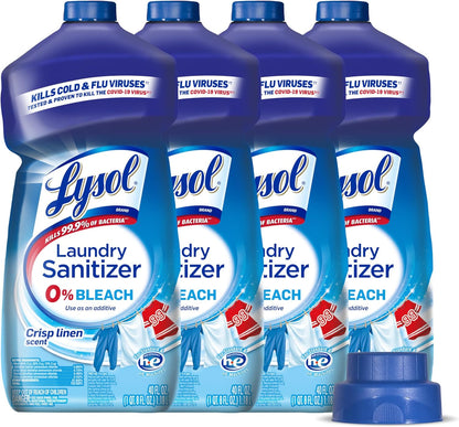 Lysol Disinfectant Laundry Sanitizer & Scent Booster, Laundry Detergent Additive, Color Safe Bleach Alternative, Laundry Odor Eliminator, Kills Bacteria & Viruses, Lavender Scent, 90 Fl Oz
