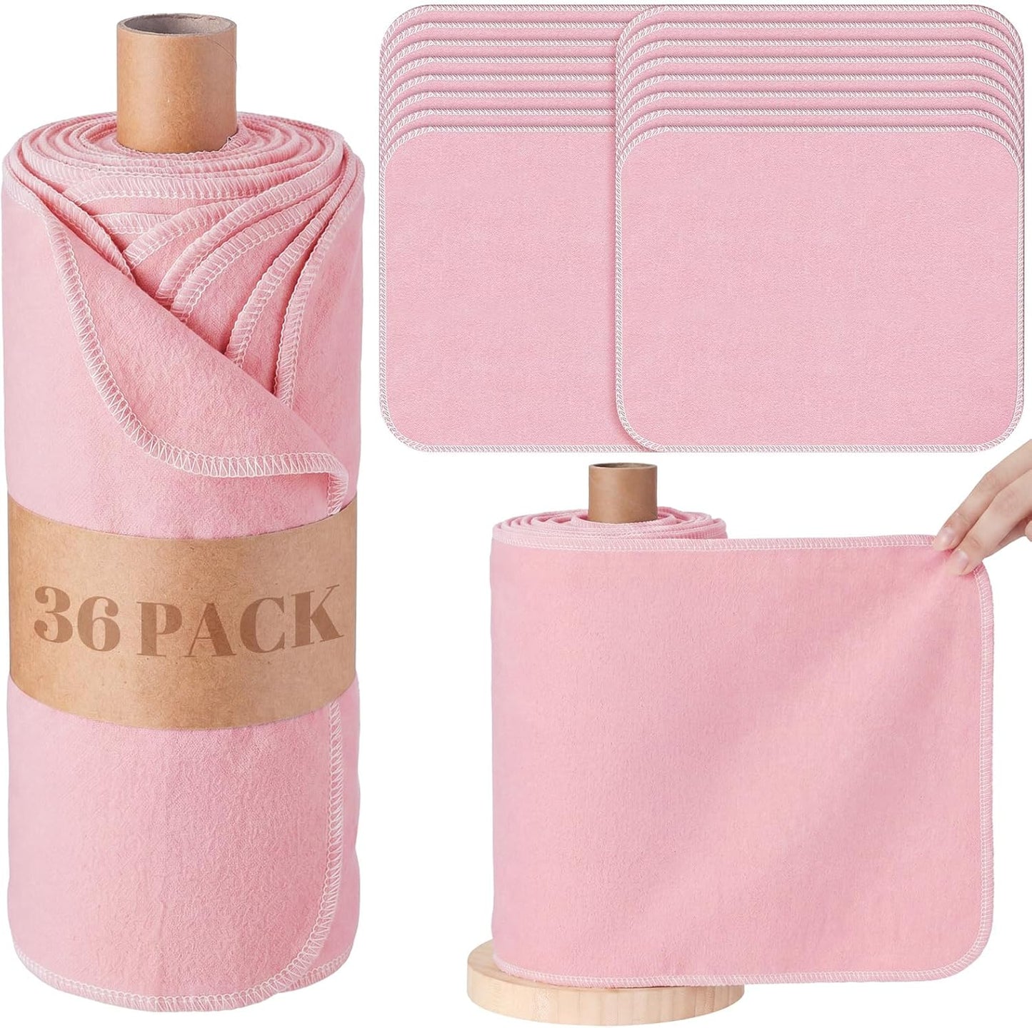 36 Pack Vintage Reusable Cleaning Cloths Washable Cotton Kitchen Towels for Home (Gray)