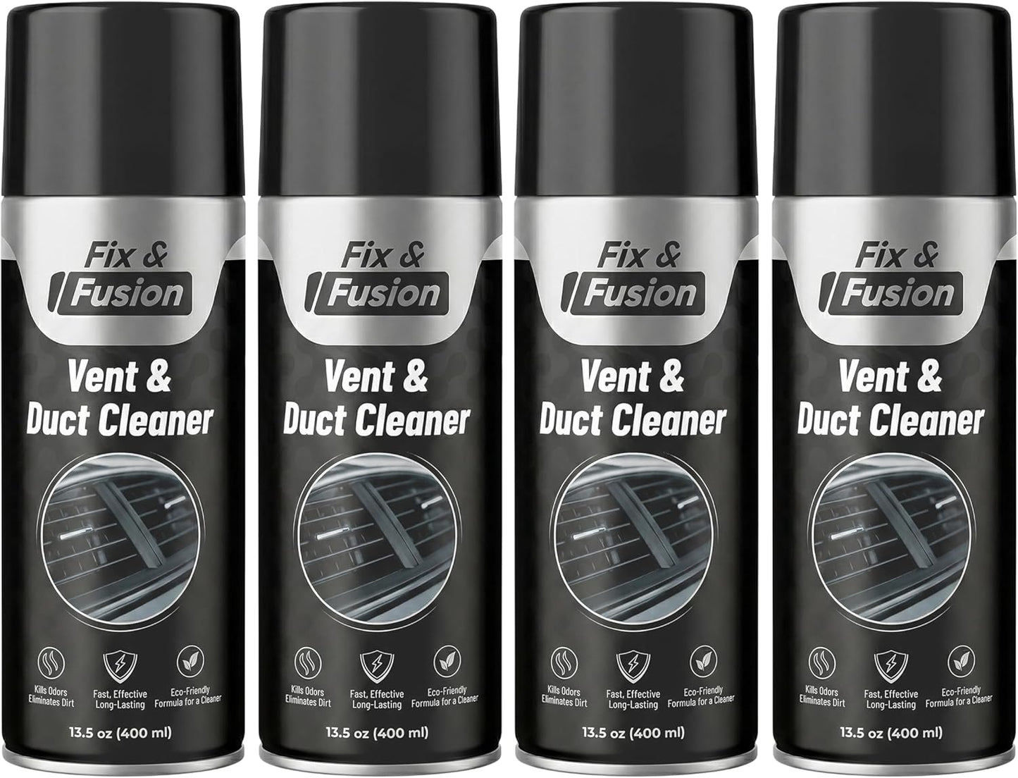 FIX & FUSION A/C Vent and Duct Cleaner | Foaming Spray for Car Air Conditioner | Freshens & Cleans Dust Build-Up | Fast, No-Rinse Formula | Automotive HVAC Refresher & Detailer