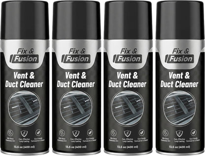 FIX & FUSION A/C Vent and Duct Cleaner | Foaming Spray for Car Air Conditioner | Freshens & Cleans Dust Build-Up | Fast, No-Rinse Formula | Automotive HVAC Refresher & Detailer