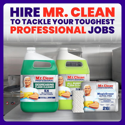 Mr. Clean PRO Magic Eraser Ultra Pro, Bulk Cleaning Sponges for Commercial Grease and Stain Removal, Heavy Duty (26 count)