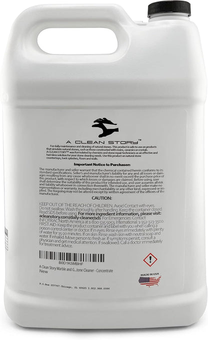 Marble and Granite Daily Stone Cleaner (Neutral Cleaner - Ph7) 1-Gallon Concentrate Formula - makes up to 32 gallons