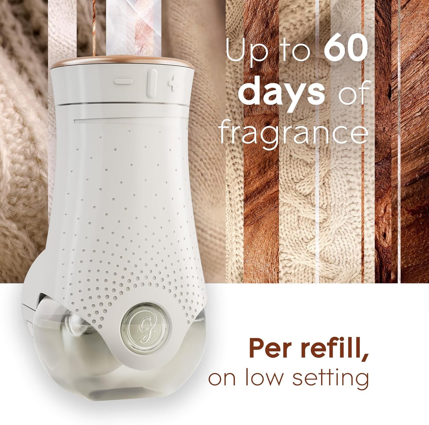 Glade PlugIns Refills Air Freshener, Scented and Essential Oils for Home and Bathroom, Cashmere Woods, 6.7 Fl Oz, 10 Count