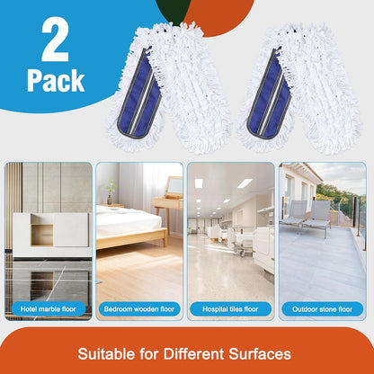 36" Microfiber Mop Pads 2 Pieces Just Fit CLEANHOME Industrial Dust Mop: B08R3F1ZZM,Green