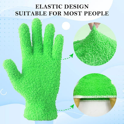 Evridwear Microfiber Plant Dusting Gloves Reusable Leaf Cleaning Glove for Houseplants,Blinds,Furniture and Small Objects