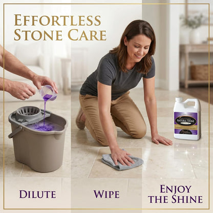Beyond Stone Cleaner, Made to Protect Marble, Granite & Natural Stone, pH Neutral & Sealer-Safe Tile Cleaner for Floors, Showers, Countertops, Travertine, Limestone & Slate, 1 Gallon
