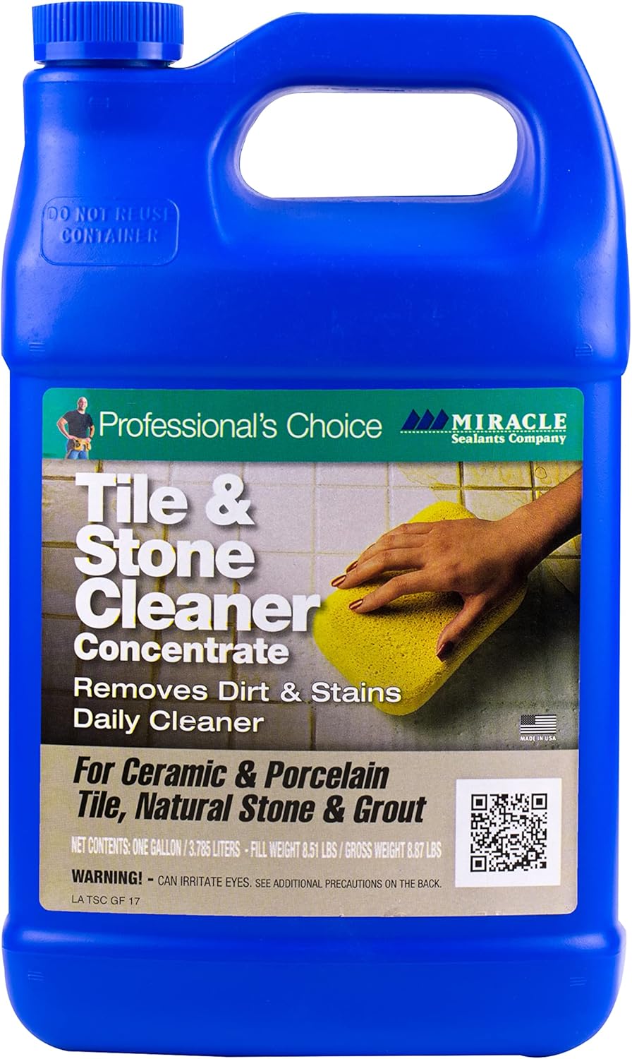 Miracle Sealants Tile & Stone Cleaner Concentrate for Natural Stone, Tile & Grout, 32 oz