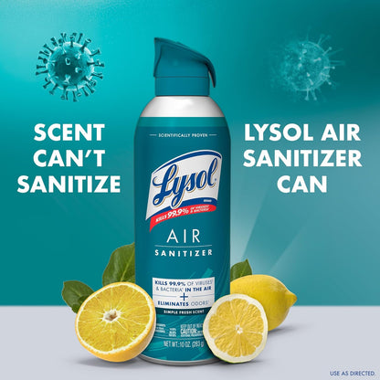 Lysol Bundle containing x2 Lysol Disinfectant Spray for Hard and Soft Surfaces, Crisp Linen, 19 Fl. Oz + Lysol Air Sanitizer Spray, For Air Sanitization and Odor Elimination, White Linen, 10 Fl. Oz