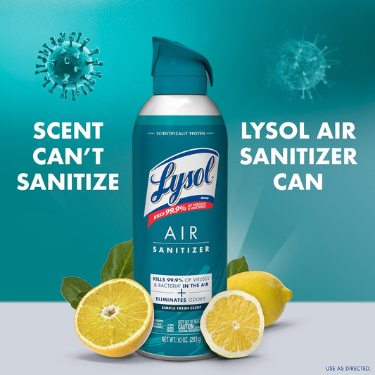 Lysol Bundle containing x2 Lysol Disinfectant Spray for Hard and Soft Surfaces, Crisp Linen, 19 Fl. Oz + Lysol Air Sanitizer Spray, For Air Sanitization and Odor Elimination, White Linen, 10 Fl. Oz