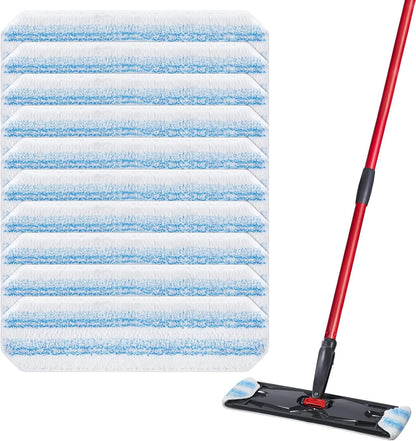 6 Pack H2prO Mop Pads Compatible with O Ceda H2PrO Flat Mop System, 100% Microfiber Mop Head Replacements, Washable and Reusable for H2prO Mop Refills, White