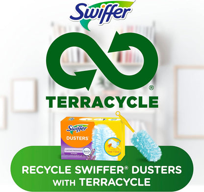 Swiffer Dusters Refill for Cleaning, Made by SWIFFER, Feather & Microfiber Duster Disposable Alternative, for Dusting Furniture, Blinds, Ceiling Fans, Walls, Helps Remove Allergens, Unscented, 18ct