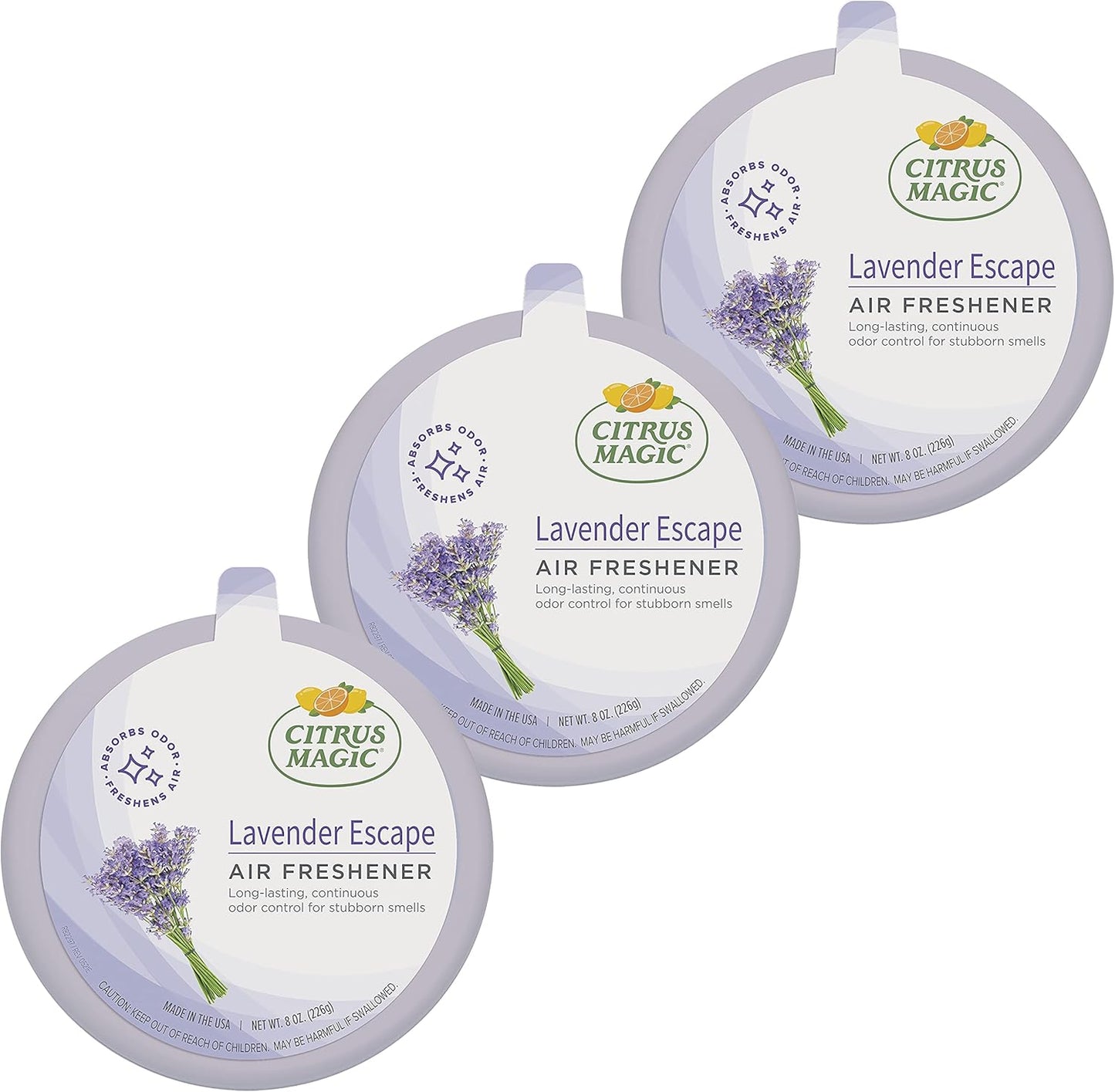 Citrus Magic Odor Absorbing Solid Air Freshener, Fresh Citrus, 8-Ounce, Pack of 1