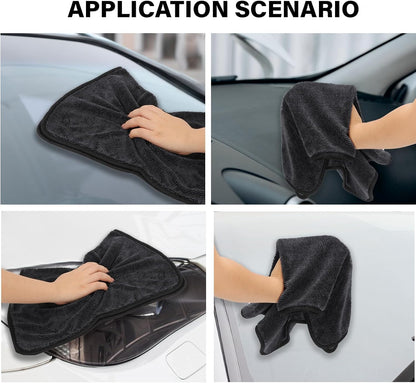 Cleaning Wipes Cloths,5pcs Cleaning Drying Towels,Shower Doors Drying Towels,12 * 10” Streak Free Glass Window Car Mirror Super Absorben Microfiber Cleaning Cloths Cleaner(5pcs grey12*10”)