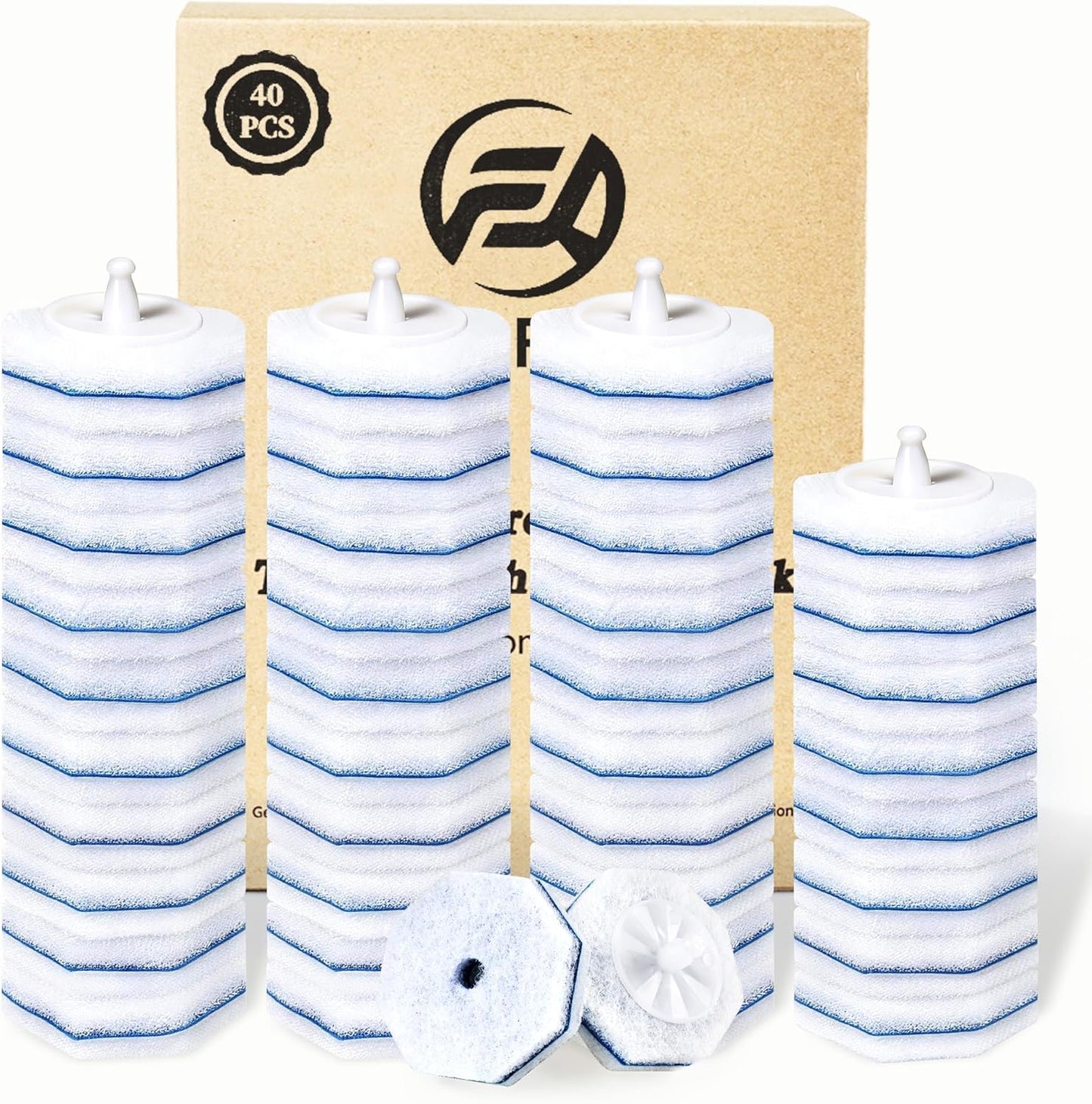80 Toilet Wand Refills for Clorox Toilet Wand, Disposable Toilet Brush Head with Rich Foaming, Extra Thick Triple-layer Refills, Strong Cleaning & Scrubbing Power, Won't Fall Off or Fall Apart