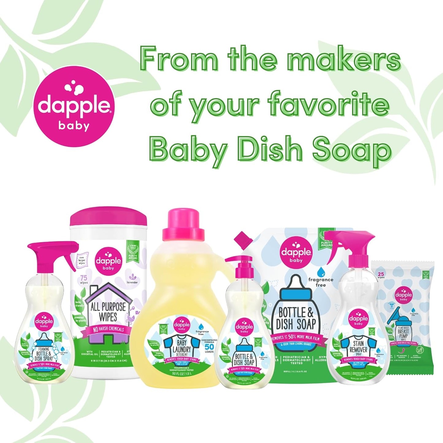 Dapple Baby Bottle & Dish Soap, Fresh Citrus, Plant Powered, Hypoallergenic, Baby Bottle and Dish Liquid, 16.9 fl oz, 1 Count