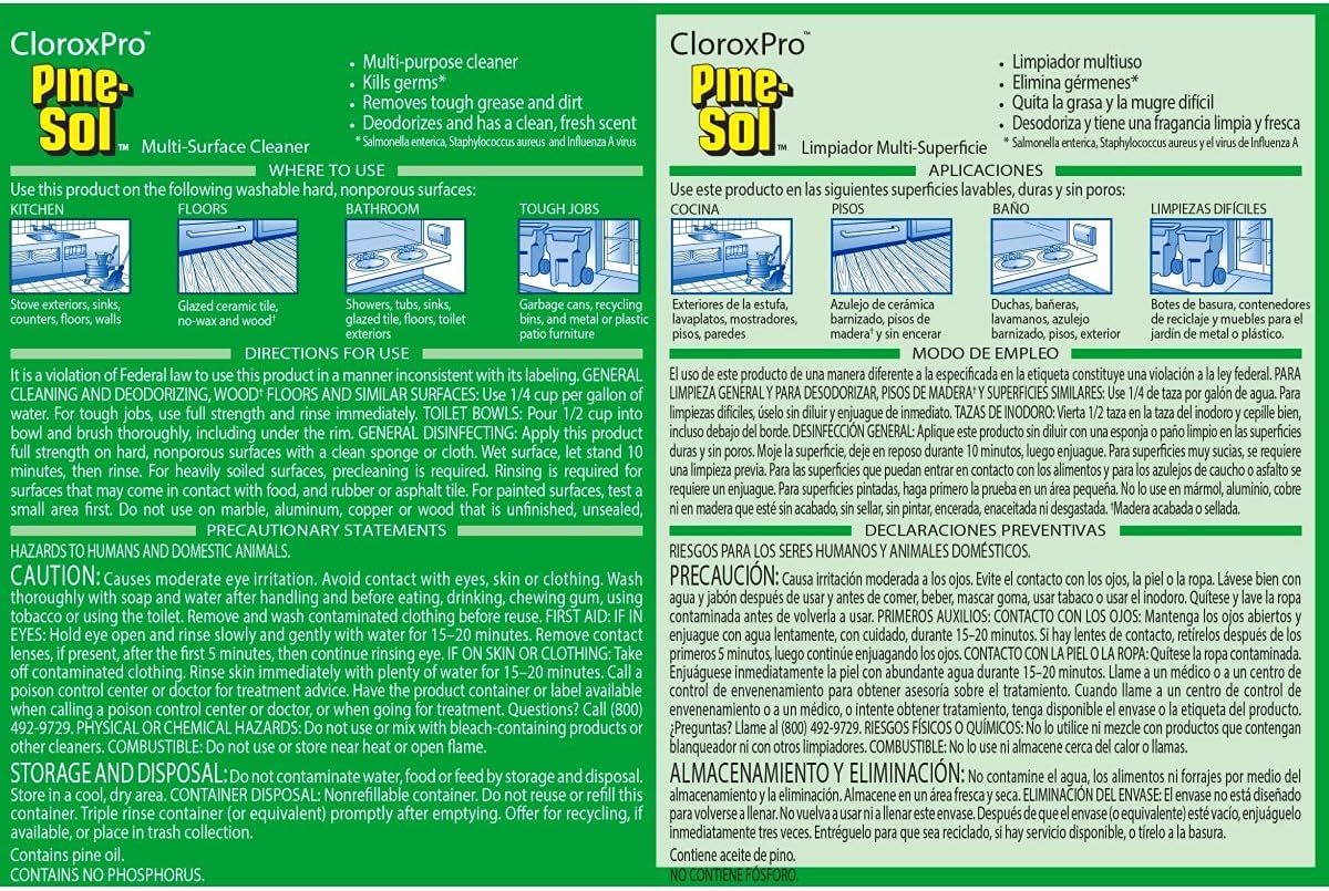 CloroxPro Pine-Sol Multi-Surface Cleaner, Original Pine, 60 Fluid Ounces (Package May Vary)