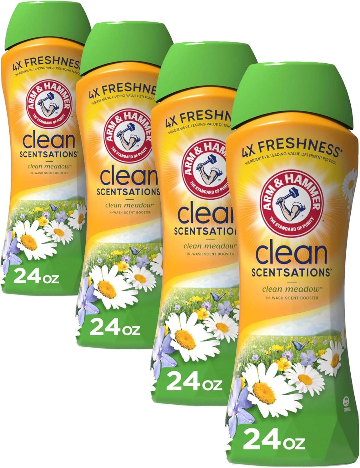 ARM & HAMMER Clean Scentsations In-Wash Scent Booster, Laundry Scent Booster Clean Meadow scent, 24 Oz
