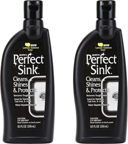 HOPE'S Perfect Sink Cleaner and Polish, Restorative, Removes Stains, Cast Iron, Corian, Composite, Acrylic, 8.5 Fl Oz